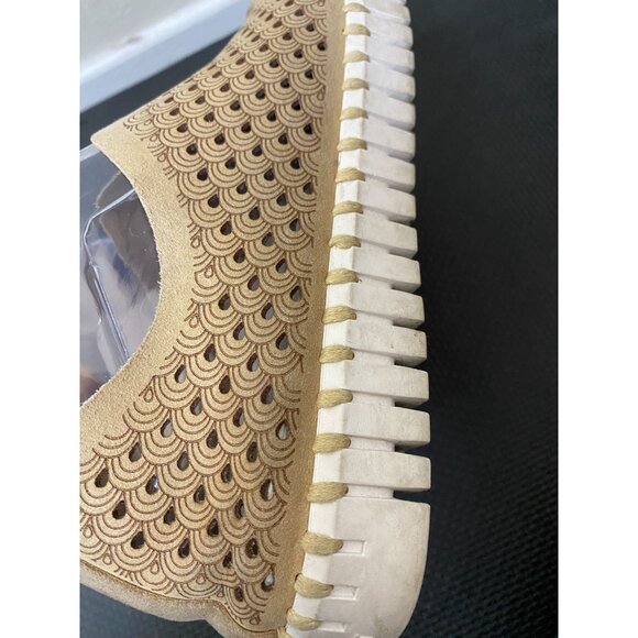 Ilsa Jacobsen Women Beige Tulip Shoes 39 Size 9 Laser Cut Slip-On Comfort Cream - Picture 10 of 15
